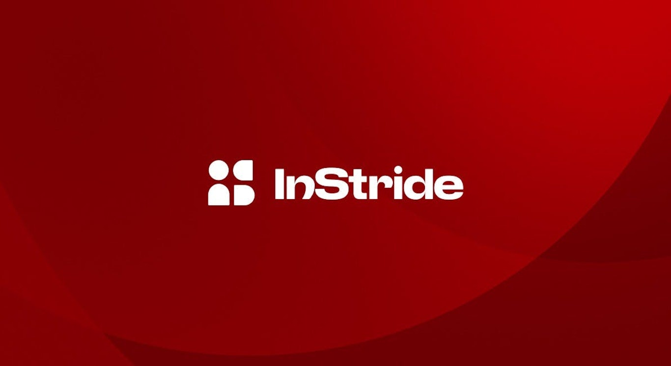 InStride Logo Red Background